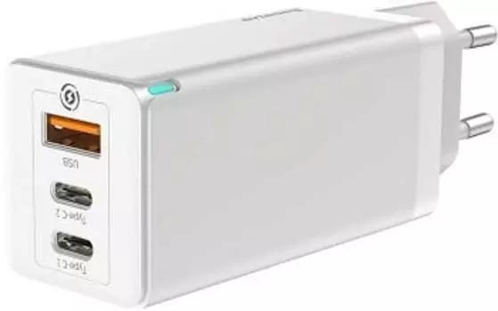 Сетевой блок Baseus GaN USB+Type-C 65W белый