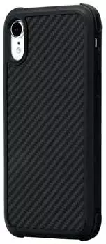Силиконовая накладка для iPhone 13 Pro черная под карбон Partner