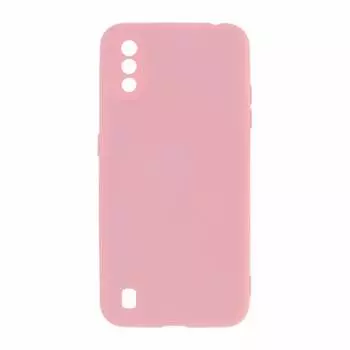 Силиконовая накладка для Samsung Galaxy А41 (SC) светло-розовая