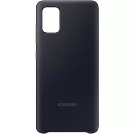Силиконовая накладка для Samsung Galaxy A51 Silicone Cover черный