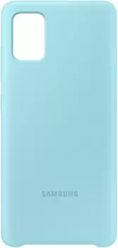 Силиконовая накладка для Samsung Galaxy A51 Silicone Cover голубой