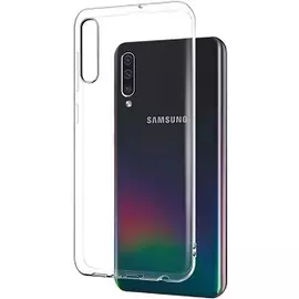 Силиконовая накладка для Samsung Galaxy A70 прозрачная