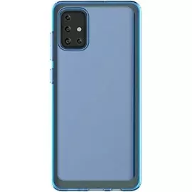 Силиконовая накладка для Samsung Galaxy A71 araree A cover синяя