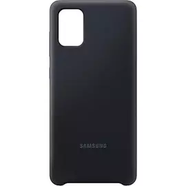 Силиконовая накладка для Samsung Galaxy A71 Silicone Cover черный