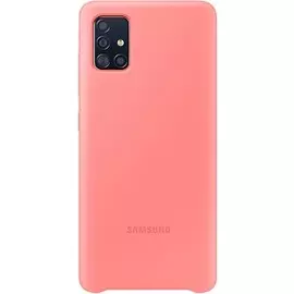 Силиконовая накладка для Samsung Galaxy A71 Silicone Cover розовый