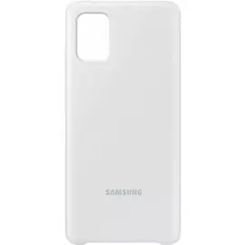 Силиконовая накладка для Samsung Galaxy A71 Silicone Cover серый