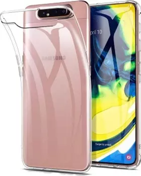 Силиконовая накладка для Samsung Galaxy A80 прозрачная