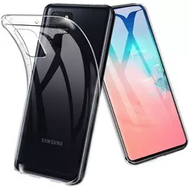 Силиконовая накладка для Samsung Galaxy S10 Lite прозрачная