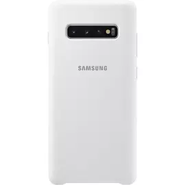 Силиконовая накладка для Samsung Galaxy S10 Plus Silicone Cover белая