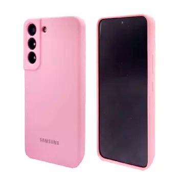 Силиконовая накладка для Samsung Galaxy S22 Premium (SC) розовая