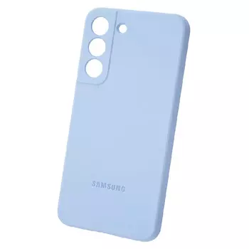 Силиконовая накладка для Samsung Galaxy S22 Silicone Cover голубой