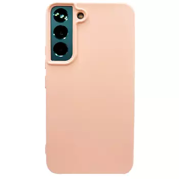 Силиконовая накладка для Samsung Galaxy S22 (SС) пудровая