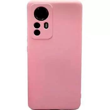 Силиконовая накладка для Xiaomi Mi 12 Pro (SC) розовая