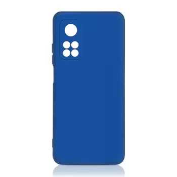 Силиконовая накладка для Xiaomi POCO F3 (SC) синяя
