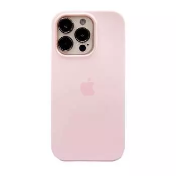 Силиконовая накладка Silicone Case с MagSafe для iPhone 14 Pro светло-розовая UAE