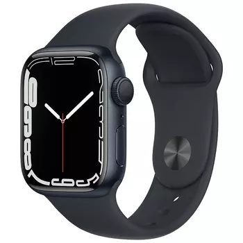 Умные часы Apple Watch Series 7 41mm Aluminium with Sport Band blue black night (темная ночь)