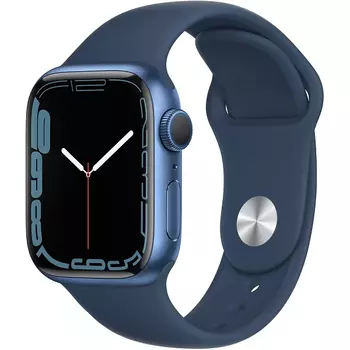 Умные часы Apple Watch Series 7 41mm Aluminium with Sport Band blue pool (синий омут)