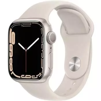 Умные часы Apple Watch Series 7 41mm Aluminium with Sport Band starlight (сияющая звезда)