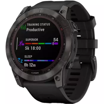Умные часы Garmin Fenix 7X Sapphire Solar black (черный)