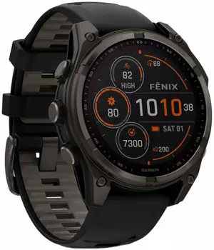Умные часы Garmin Fenix 8 47 mm Sapphire Solar Premium Multisport GPS Watch черные (010-02906-70)