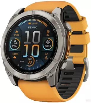 Умные часы Garmin Fenix 8 51 mm Sapphire Orange/Graphit Titanium (010-02905-53)