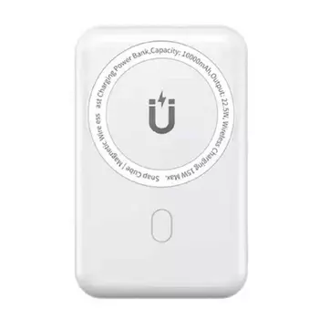 Внешний аккумулятор WIWU Snap Cube Magnetic Wireless charger 10000mAh белый