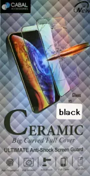 Защитное стекло Ceramic для Samsung A 41 Cabal полноэкранное черное