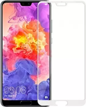 Защитное стекло для Huawei Honor 10 полноэкранное белое в техпаке