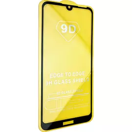 Защитное стекло для Huawei Y6 2019 9D полноэкранное черное техпак