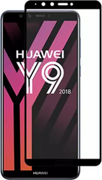 Защитное стекло для Huawei Y9 (2018) 9D полноэкранное черное техпак