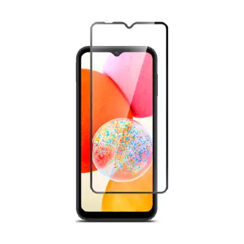Защитное стекло для Samsung A14 полноэкранное черное в техпаке