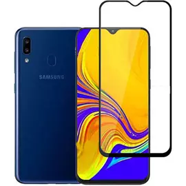 Защитное стекло для Samsung Galaxy A 20 9D полноэкранное черное в техпаке
