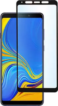 Защитное стекло для Samsung Galaxy A9 (2018) полноэкранное черное в техпаке