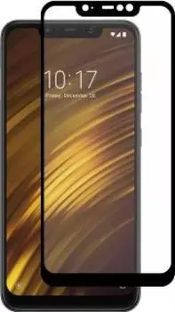 Защитное стекло для Xiaomi Pocofone F1 полноэкранное черное в техпаке
