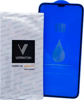 Защитное стекло для Xiaomi RedMi Note 9 Pro Verraton 11D полноэкранное черное