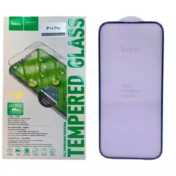 Защитное стекло Hoco для iPhone 14 Pro полноэкранное черное