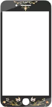 Защитное стекло с Swarovski для iPhone 7/8 Kavaro Butterfly черное