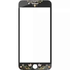 Защитное стекло с Swarovski для iPhone 7 Plus/8 Plus Kavaro Butterfly черное