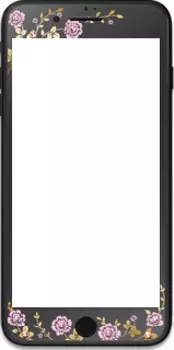 Защитное стекло с Swarovski для iPhone 7 Plus/8 Plus Kavaro Flora черное