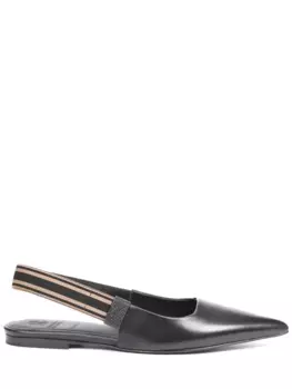 Балетки кожаные