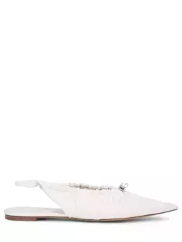 Балетки кожаные