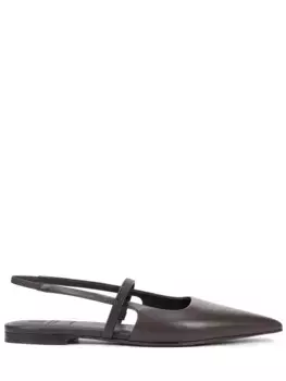 Балетки кожаные