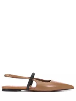 Балетки кожаные