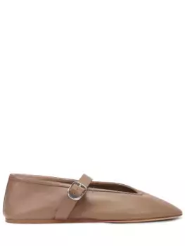 Балетки кожаные