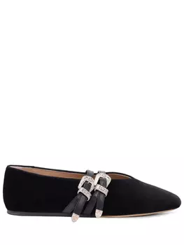 Балетки замшевые