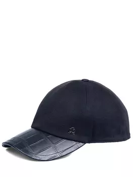 Бейсболка кашемировая с кожей крокодила JOHNNY MANGLANI