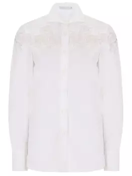 Блуза хлопковая с кружевом ERMANNO SCERVINO