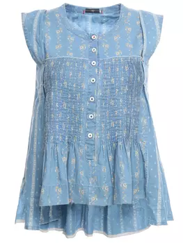 Блуза хлопковая с принтом