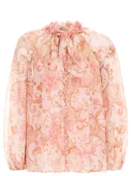 Блуза хлопковая с принтом