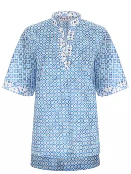 Блуза хлопковая с принтом GIORGIO GRATI